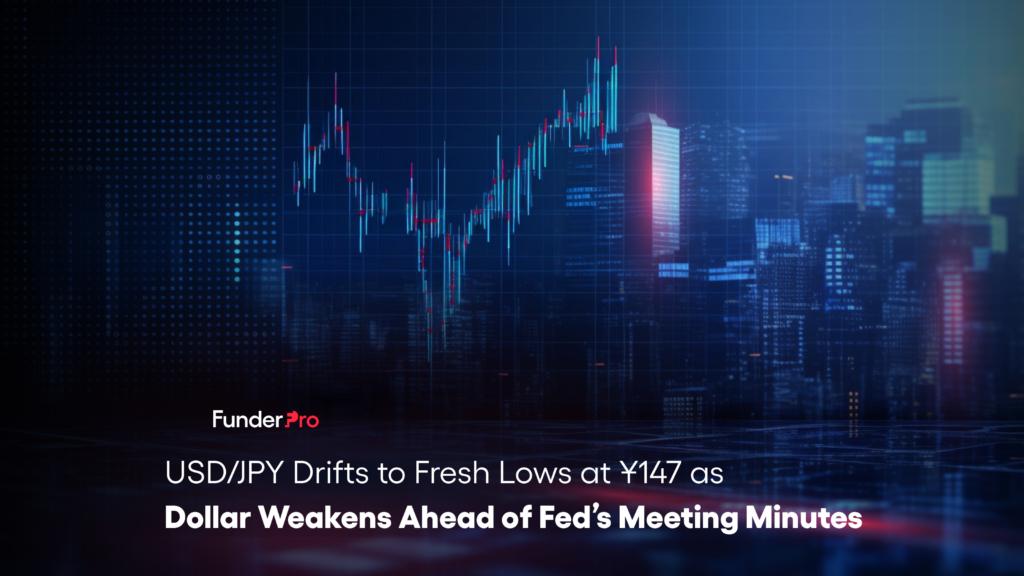 USD/JPY Drifts to Fresh Lows at ¥147 as Dollar Weakens Ahead of Fed’s Meeting Minutes