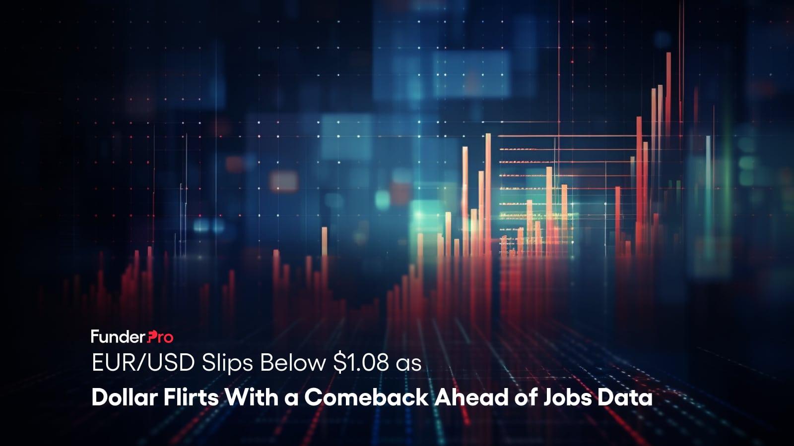 EUR/USD Slips Below $1.08 as US Dollar Flirts With a Comeback Ahead of Jobs Data
