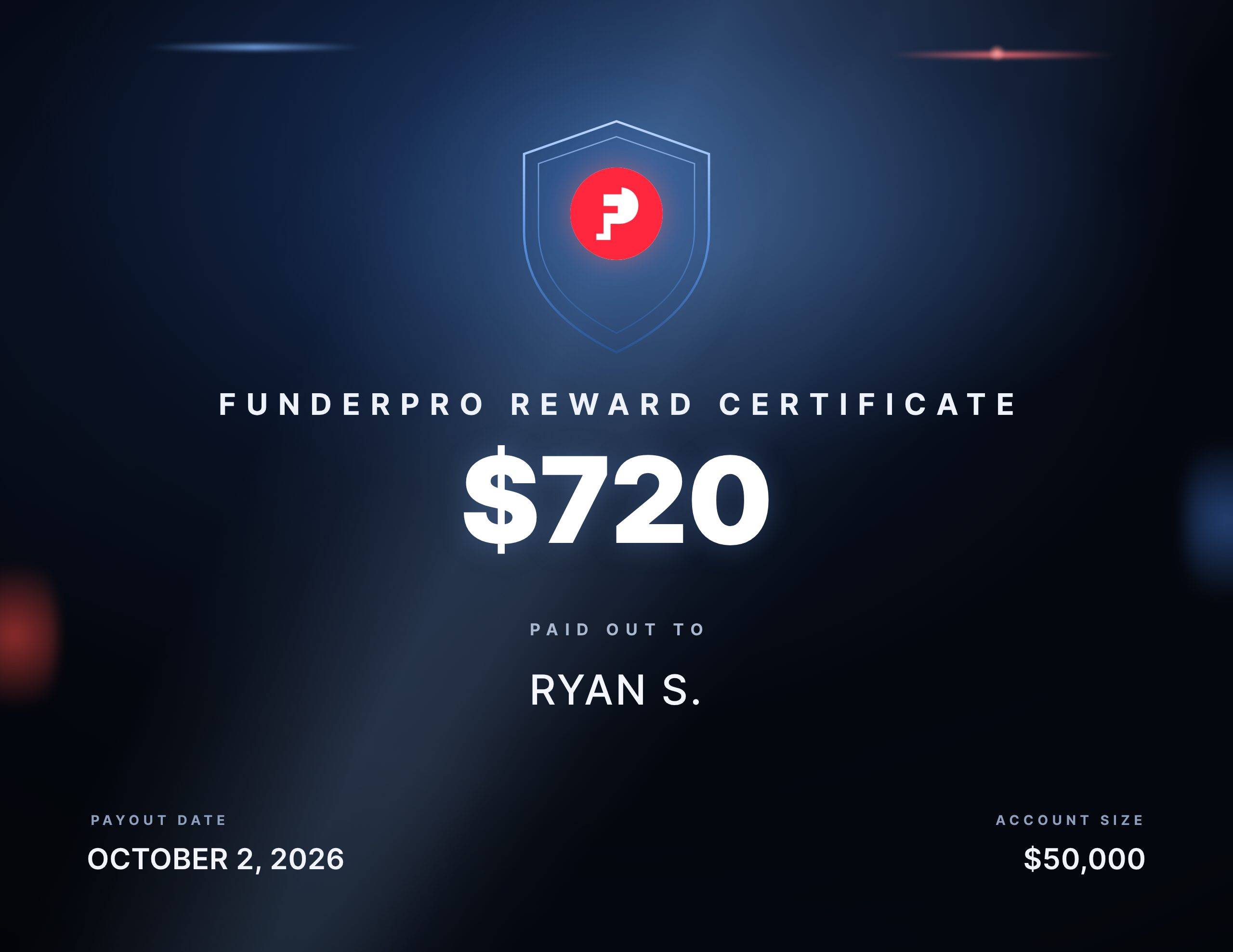 $720 reward paid out to Ryan S.