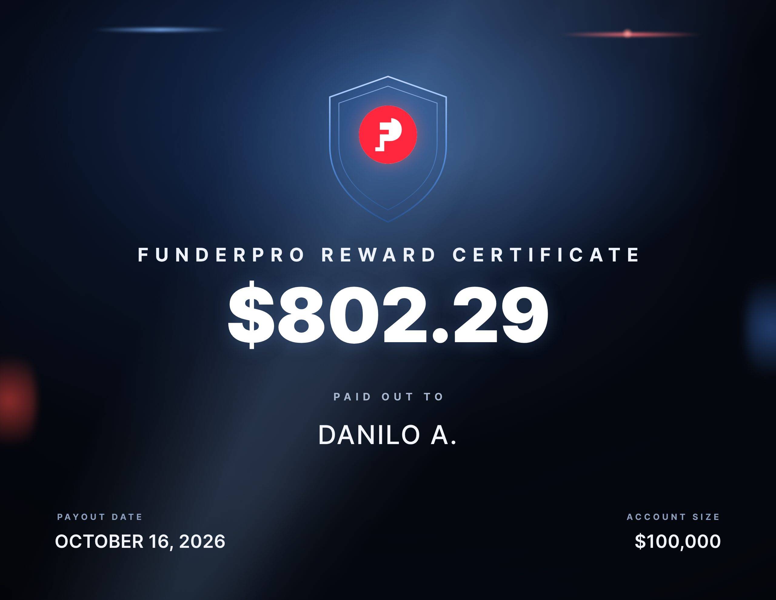$802.29 reward paid out to danilo a.