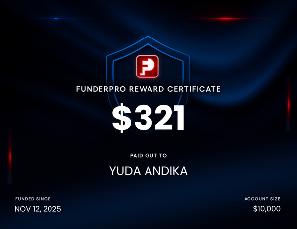 FunderPro reward certificate