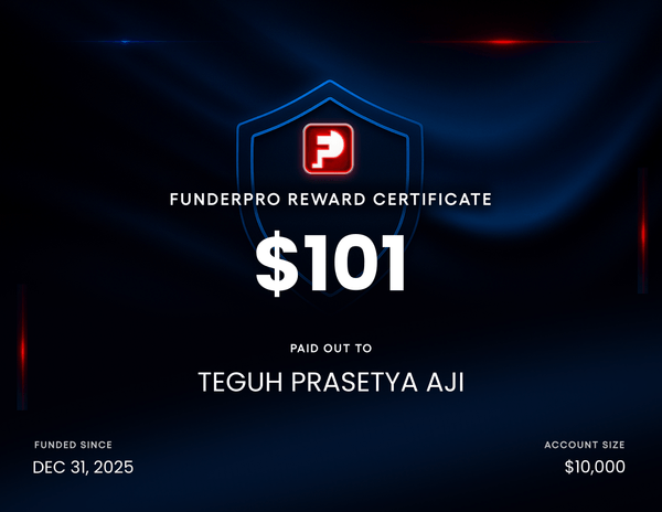 FunderPro reward certificate