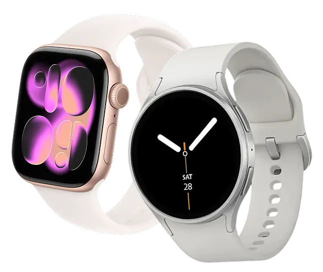 Apple Watch and Galaxy Watch